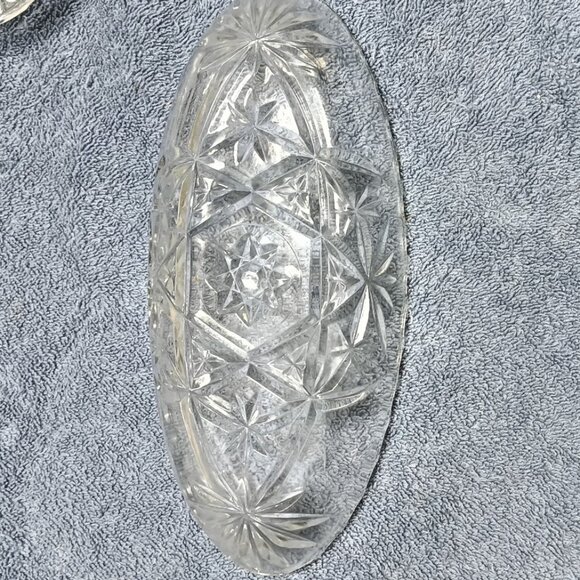 Vintage Anchor Hocking Star Of David Relish Dish ( EAPC ) 8.5 X 4 X 1.25 - Picture 5 of 6